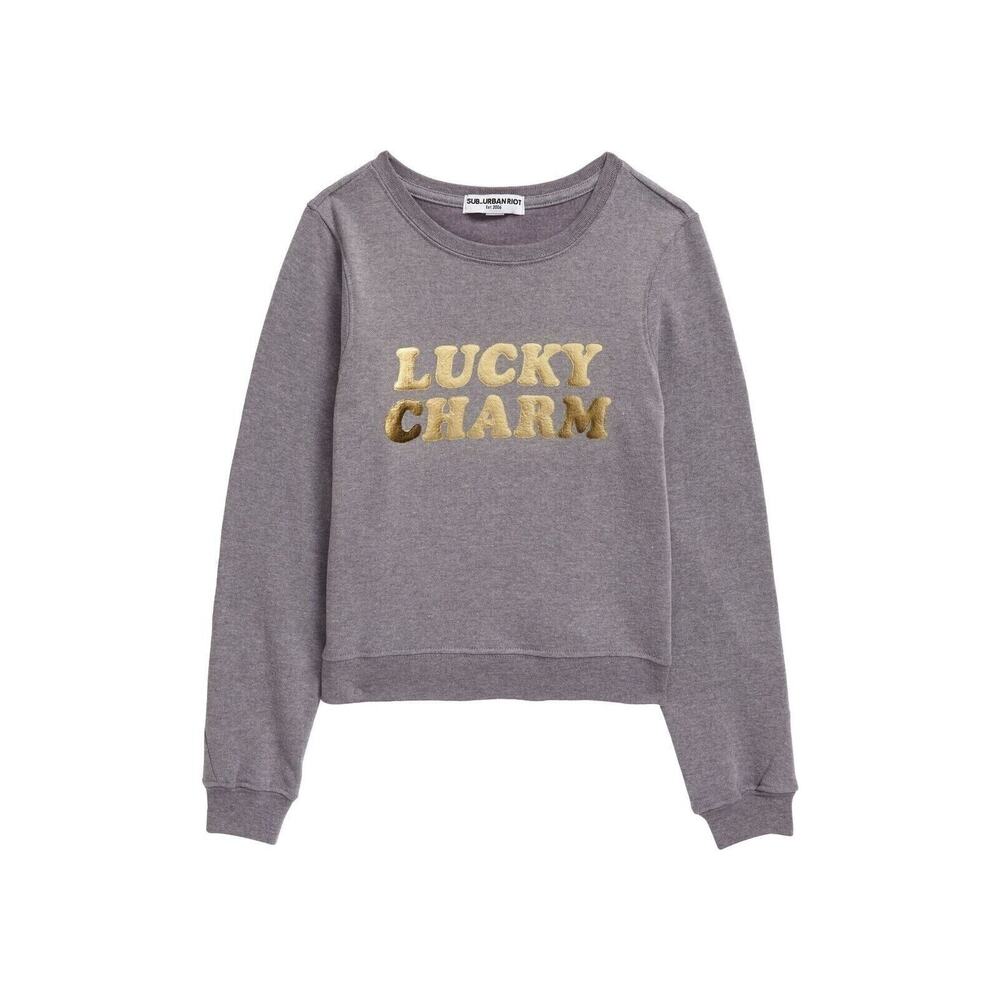 Sub Urban Riot Kids' Lucky Charm Graphic Sweatshirt In‎ Heather Grey Large $48